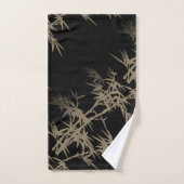 Elegante gouden bamboe op zwart bad handdoek (Handdoek)