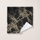 Elegante gouden bamboe op zwart bad handdoek (Wasdoekje)