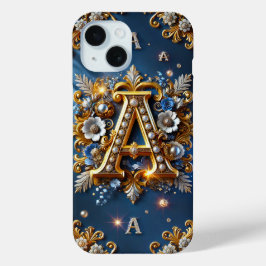 Elegante Gouden Barokletter A iPhone 15 Case