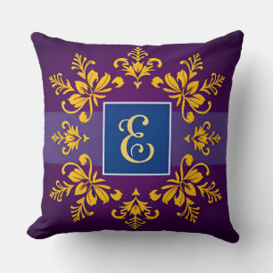 Elegante Gouden Barokletter E Kussen
