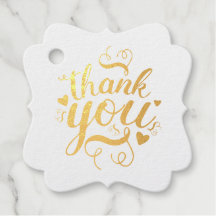 Elegante gouden bedankkaartjes met folie