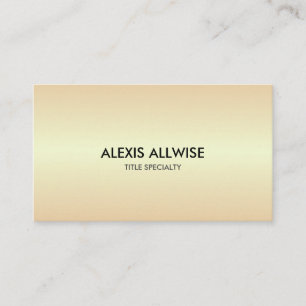 Elegante gouden beige metalen uitstraling visitekaartje
