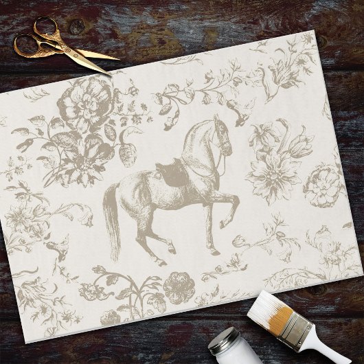 Elegante  gouden beige paardenbloemen tissuepapier