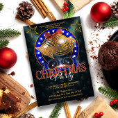 Elegante gouden belletjes en gouden sterren Kerstm Kaart