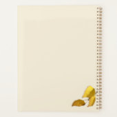 Elegante Gouden Berkeblad Persoonlijke Kerstmis Planner (Achterkant)