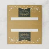 Elegante  Gouden Bibliotheek Trouwplaatskaarten Plaatskaartje (Buitenkant ongevouwen)