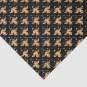 elegante gouden bijen gevlekt patroon tissuepapier (Detail)