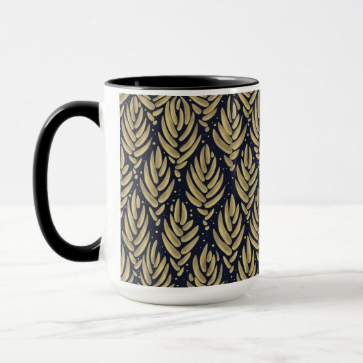Elegante Gouden Blad Combo Mok (Links)