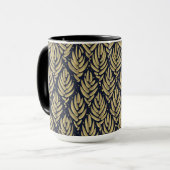 Elegante Gouden Blad Combo Mok (Voorkant links)