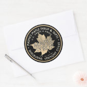 Elegante gouden blad esdoorn siroop Sticker (Envelop)