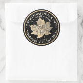 Elegante gouden blad esdoorn siroop Sticker (Tas)