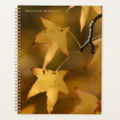 Elegante Gouden Blad Vernoemde Kerstcadeau Planner (Voorkant)