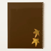 Elegante Gouden Blad Vernoemde Kerstcadeau Planner (Achterkant)