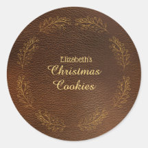 Elegante gouden bladeren bruine kerstkoekjes