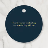 Elegante gouden bladeren krans Trouwgunst labels (Achterkant)