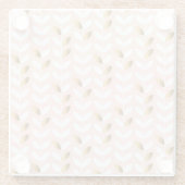 Elegante gouden bladeren: rozig . glazen onderzetter (Achterkant)