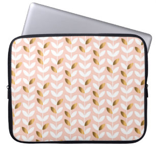 Elegante gouden bladeren: rozig . laptop sleeve