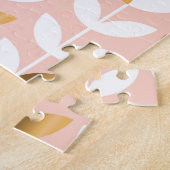 Elegante gouden bladeren: rozig . legpuzzel (Zijkant)