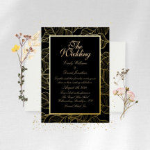 Elegante gouden bladeren zwart