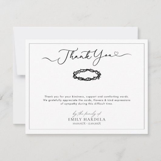 Elegante gouden blauwe begrafenis bedankkaart (Voorkant)