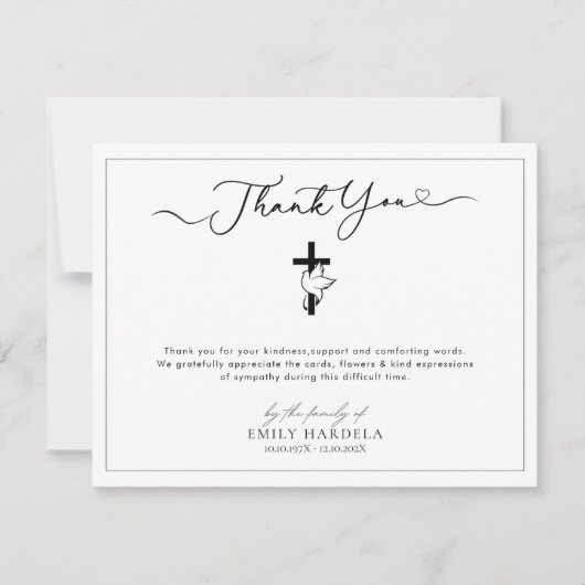 Elegante gouden blauwe bloem begrafenis bedankkaar bedankkaart (Voorkant)