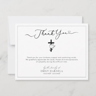 Elegante gouden blauwe bloem begrafenis bedankkaar bedankkaart