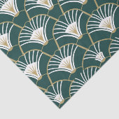 Elegante gouden blauwgroen art deco tissuepapier (Detail)