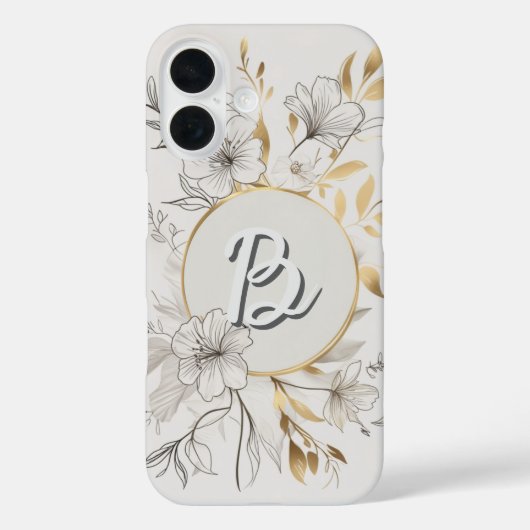 Elegante gouden bloem | Chique botanisch ontwerp Case-Mate iPhone Case (Achterkant)
