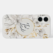 Elegante gouden bloem | Chique botanisch ontwerp Case-Mate iPhone Case (Achterkant (horizontaal))