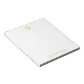 Elegante Gouden Bloem des Levens Professioneel Notitieblok (Schuin)