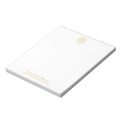 Elegante Gouden Bloem des Levens Professioneel Notitieblok (Linkerzijde)