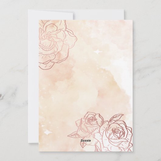 Elegante gouden bloem Eid Mubarak Kaart (Achterkant)