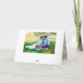 Elegante gouden bloem en damast bedankje bedankkaart (Achterkant)