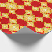 Elegante gouden bloem geometrisch naadloos patroon cadeaupapier (Hoek)