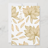 Elegante gouden bloem Hexagon Terrarium bruiloft Kaart (Achterkant)