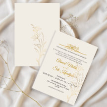 Elegante Gouden Bloem Islamitische Trouw Nikah