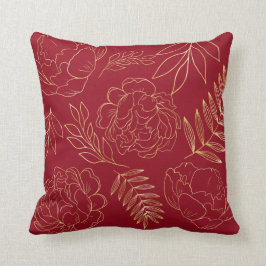 Elegante gouden bloem kussen