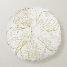 Elegante Gouden Bloem Lijn Kunst Minimalistische R