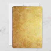 Elegante gouden bloem Lijst Paarse bruiloft Kaart (Achterkant)