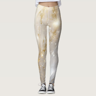 Elegante gouden bloem marble leggingen leggings