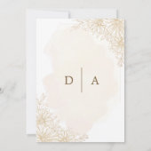 Elegante Gouden Bloem Nuestra Boda Spaanse Bruilof Kaart (Achterkant)