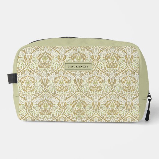 Elegante gouden bloem patroon toilettas toilettasje (Voorkant)