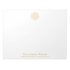 Elegante Gouden Bloem van het Leven Professioneel  Notitieblok