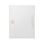 Elegante Gouden Bloem van het Leven Professionele  Notitieblok (Linkerzijde)