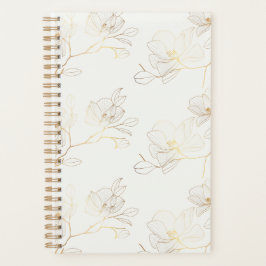 Elegante gouden bloem wekelijks / maandelijks planner