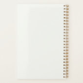 Elegante gouden bloem wekelijks / maandelijks planner (Achterkant)