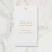 Elegante gouden bloemcompositie folie geschenklabe cadeaulabels (Achterkant)