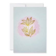 Elegante Gouden Bloemelijke Bedankt & Multifunctio