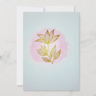 Elegante Gouden Bloemelijke Bedankt & Multifunctio Feestdagenkaart