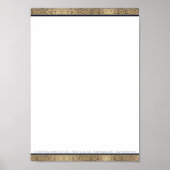 Elegante  Gouden Bloemen A4 Letterhead Download Poster (Voorkant)